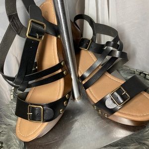 Strappy  Wood Heels